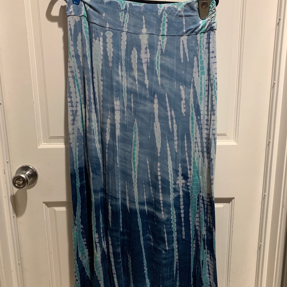 Tribal Jeans Tie Dye Viscose Maxi Skirt Size L